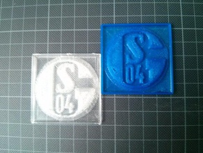 o schalke 04 2 d a arte personalizado 3d print model - Mito3D