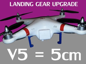 v5 dji phantom landing gear bustmold legs 5cm rc vehicles diy mod modification simensays upgrade 3d print model - Mito3D