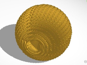 agujero de gusano n-7000 art la bola creativo diseño loop patrón las repeticiones ronda ciencia esfera 3d print model - Mito3D
