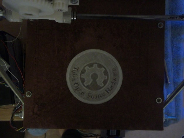 tulsa open-source-hardware-coaster andere logo openscad oshw 3D print model - Mito3D