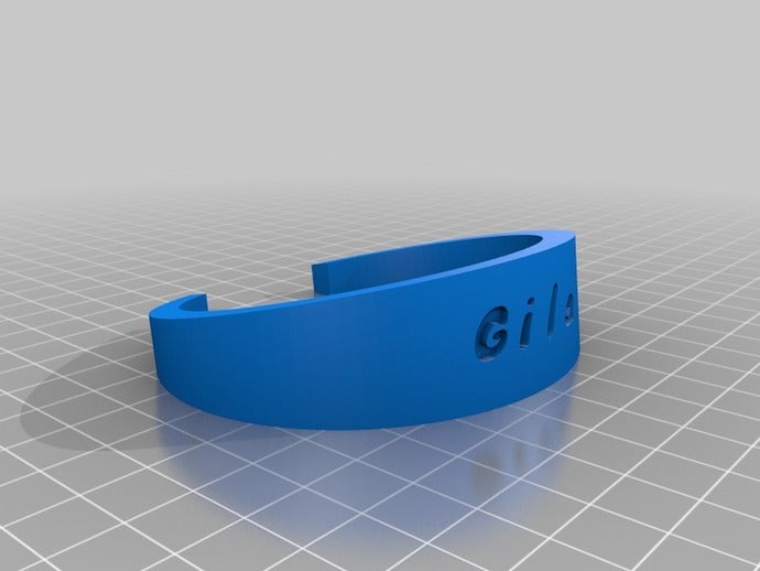 mon bracelet personnalisé gila split bracelets 3D print model - Mito3D