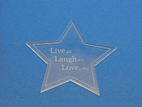 live life laugh lots love often other robbinsvillehighschool star 3d print model - Mito3D