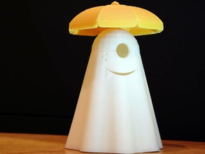 ghost birdhouse outdoor garden horn monster umbrella 3d print model - Mito3D