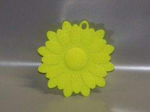 flor de la margarita llavero llaveros 3d print model - Mito3D