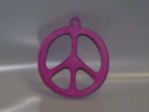 peace sign keychain medallion keychains 3d print model - Mito3D