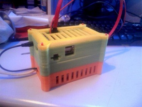cubieboard tower case psu section computer 3d print model - Mito3D