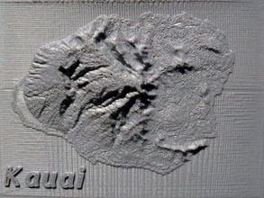 kauai-relief-maps Physik Astronomie openscad 3d print model - Mito3D