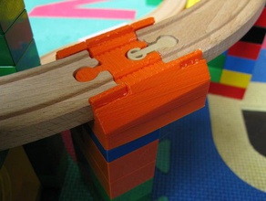 angled duplo brick brio track adapter snap-lock other 3d lego toy train 3d print model - Mito3D