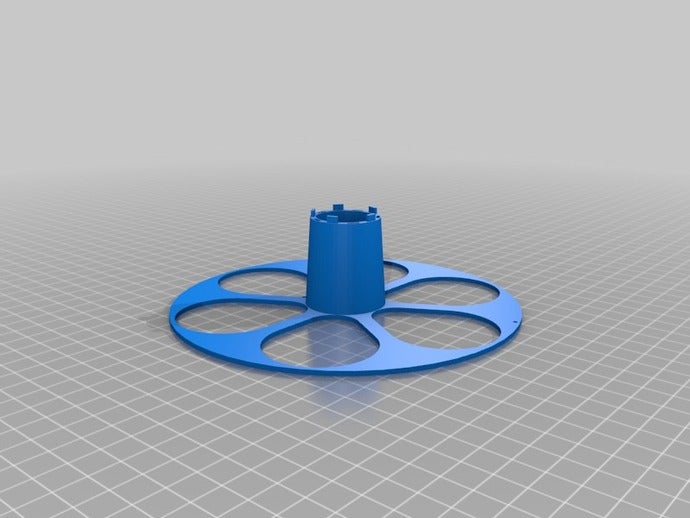 2n2r5 parametric 2 piece interlocking spool 150mm height 3d printer accessories customized 3D print model - Mito3D