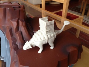 bataille dinosaures 2 animaux de la fantaisie meshmixer siège 3d print model - Mito3D