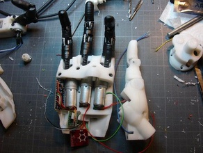 inmoov dedo prótesis proyecto la robótica bionico doigt hairygael mano langevin principal prothese 3d print model - Mito3D