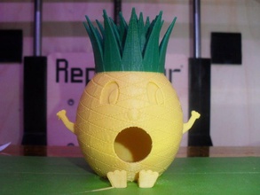 ananas-adam kuş evi açık bahçe birdhousechallenge makerbotornaments 3d print model - Mito3D