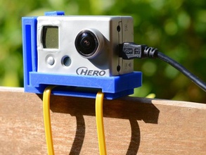 simple gopro hero 2 camera mount delta tower faberdashery 3d print model - Mito3D