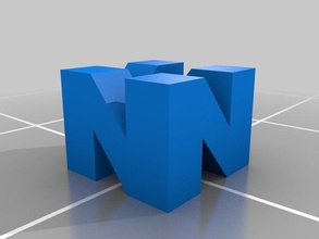 n64 cubo logotipo signos logotipos 3d print model - Mito3D