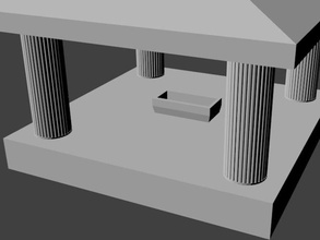 ancien temple grec oiseaux plein air jardin nichoir challange 3d print model - Mito3D