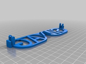 my customized word glasses 3d print model - Mito3D