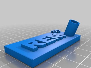 rem 3d logo pen holder printing 3d print model - Mito3D