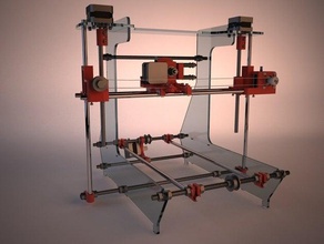 reprap air 3d printers acrylic cnc machine dxf laser cut mendel prusa 3d print model - Mito3D