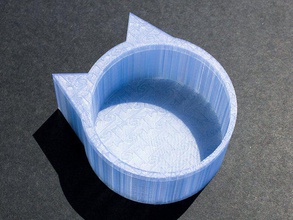 cat bowl household box catfill kitty tinkercad 3d print model - Mito3D