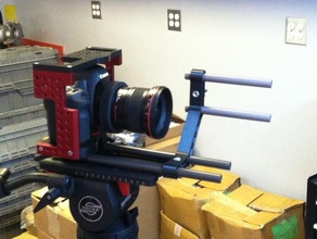 85mm offset rails studio filmvideo other 15mm rods canon 5d 7d dslr camera cage 3d print model - Mito3D