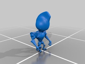 l'espace lézard à deux les créatures le monstre jouet 3d print model - Mito3D