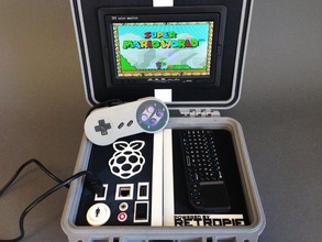 retro torta de caixa portátil raspberry pi emulação do console versão desatualizada eletrônica jogos replicator 2 rep 3d print model - Mito3D