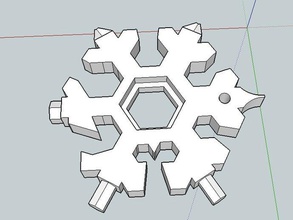 copo de nieve multi la herramienta impresión 5 herramientas 3d print model - Mito3D