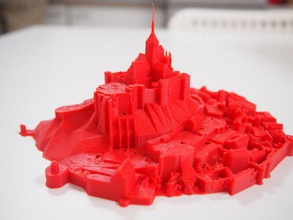 mont saint michel Gebäude Strukturen Insel st 3d print model - Mito3D