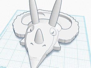 3d triceratops skull sculptures 3d print model - Mito3D