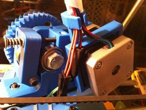 extruder motor strain relief bracket 3d printer extruders prusa reprap 3d print model - Mito3D