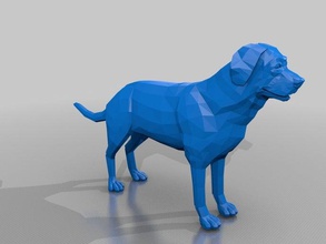 hund blacky animals dog polygonal 3d print model - Mito3D