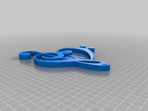 music notes heart letter personalization 3d print model - Mito3D
