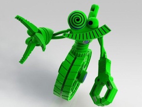 wheelie grabcad challenge other robot toy 3d print model - Mito3D