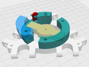 rostock quick-fit mount 3d printer parts hot-end openjscad 3d print model - Mito3D