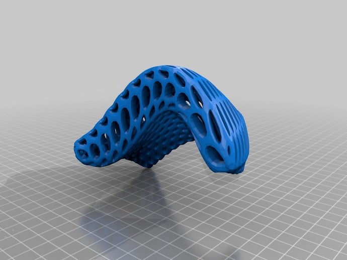 organic rectangle art 3D print model - Mito3D