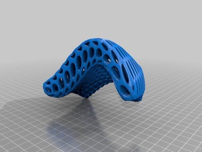 orgánica del rectángulo arte 3d print model - Mito3D