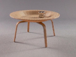 eames madera laminada mesa de café otros 1 16 escala charles era muebles madiverse mad siglo moderno men mcm a mediados playset ray taburete juguete 3d print model - Mito3D