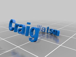 craig watson les anneaux personnalisé 3d print model - Mito3D