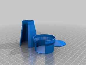 haut fourneau split shell ingénierie 3d print model - Mito3D