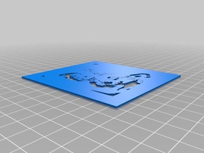 sci fi pin up pochoir art outils personnalisé 3d print model - Mito3D
