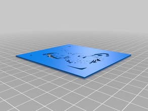sci fi pin up stencil layer 2 art tools customized 3d print model - Mito3D