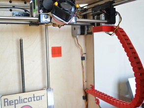 replicator 1 x-axis cable chain 3d printer parts ctc strain relief upgrade 3d print model - Mito3D