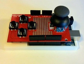 parametrische arduino Fall Regal sparkfun joystick-shield andere 3d mount openscad pcb Robotik 3d print model - Mito3D
