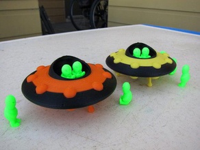 sports model flying saucer two tone version vehicles openscad space toy ufo customizer featured 3d print model - Mito3D