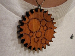 steampunk gear necklace other 3d print model - Mito3D