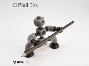 pixil bits de la oficina 123d design figura acción autodesk kit construcción juguete 3d print model - Mito3D