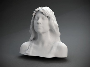 rebecca odes people bust female head scanned woman 3d print model - Mito3D
