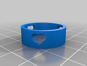 meine angepasste Herz-ring Ringe 3d print model - Mito3D