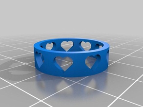 meine angepasste Herz-ring 5 Ringe 3d print model - Mito3D