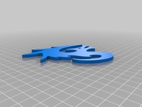 dragão-logotipo em 3d-quadrado sinais logotipos 3d print model - Mito3D